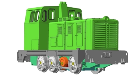 Custom locomotive development service with 3D design modeling tools