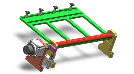 Autocad robot design of suction cup system with 2D drawings, design cost, and part specifications