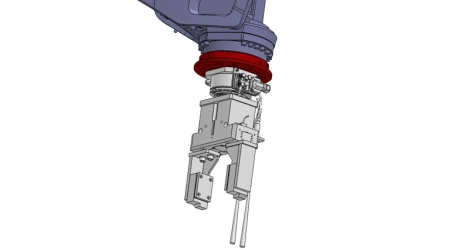 Buy double claw robotic end effector design with full CAD package and 2D/3D documentation