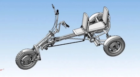Custom adult tricycle development and design service with 3D modeling