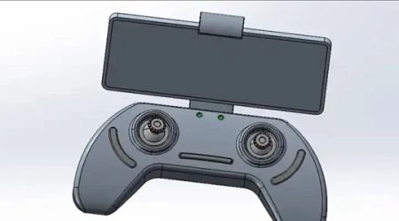 Custom-designed quadcopter joystick with advanced control features
