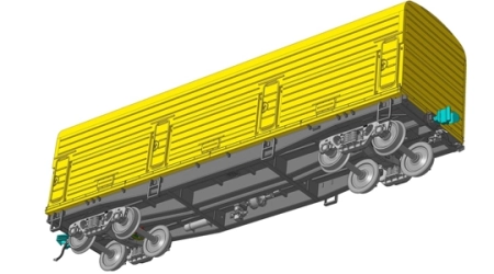 Detailed 2D and 3D custom railway car design service for development
