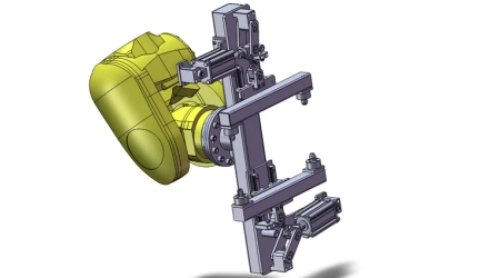 Order robotic forceps design with precision gears, 3D simulation, and detailed technical documentation