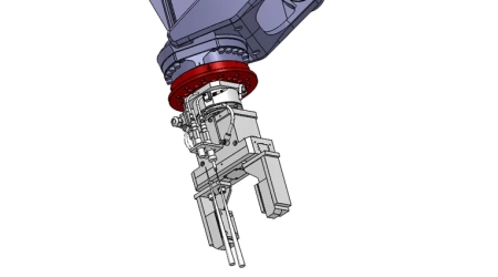 Order robotic claw design with integrated gear system, 3D drawings, and technical documentation