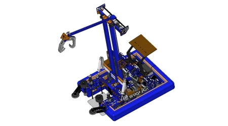 CAD 3D drawings for custom bomb disposal robot design project