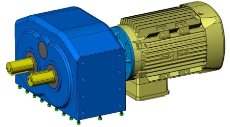 An infographic explaining the benefits you get when you buy a custom hollow shaft gearbox design.