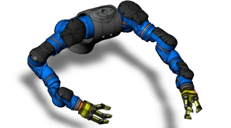 We designed a 2-arm robot to move an object, creating detailed CAD robot design models.