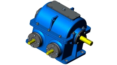 Technical documentation for a parallel shaft gearbox from engineering design companies, showing specs and assembly guides.