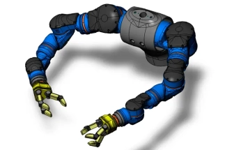 Our engineering design companies offer a custom two-arm robot design service, from concept to technical documentation.