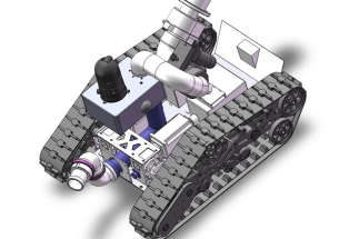 2D drawings created by robotics design companies showing mechanical layouts and parts list