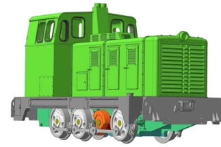 Custom locomotive development service with 3D design modeling tools
