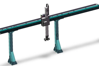 Custom linear robot design with 3D drawings, 2D drawings, and technical documentation from top design agency