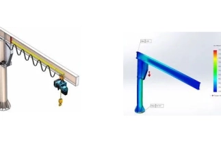 Custom crane beam development using advanced design software.