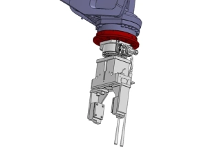 Buy double claw robotic end effector design with full CAD package and 2D/3D documentation