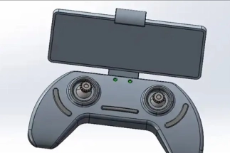 Custom-designed quadcopter joystick with advanced control features