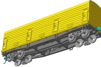 Detailed 2D and 3D custom railway car design service for development