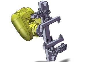 Order robotic forceps design with precision gears, 3D simulation, and detailed technical documentation