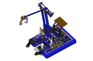 CAD 3D drawings for custom bomb disposal robot design project