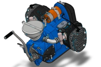 A detailed technical document for a custom motor gearbox, showing specifications and assembly instructions from an engineering firm.