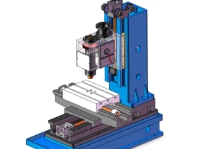 A rendered 3D model from our milling machine gearbox design project.