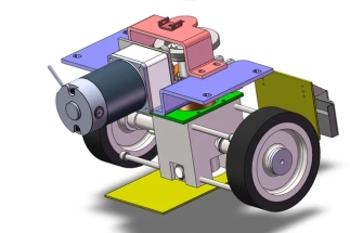 Mobile robot chassis design cost estimation and ordering process visual.