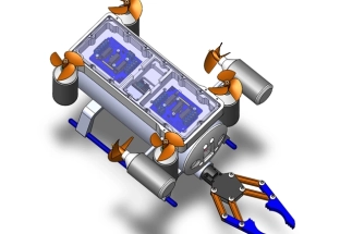 3D and 2D drawings created by a robot design agency for submarine robot projects.